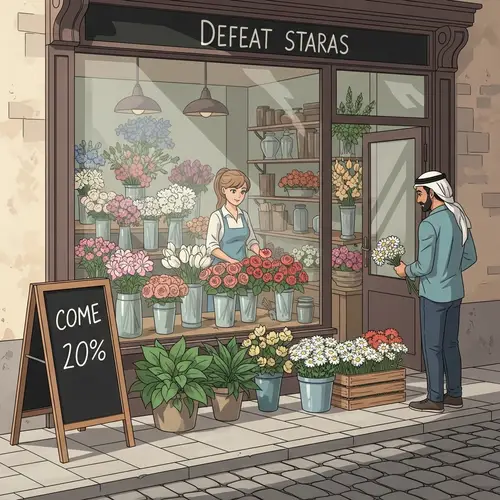 Vintage-Style Flower Shop: Vibrant Flowers & Cozy Ambiance