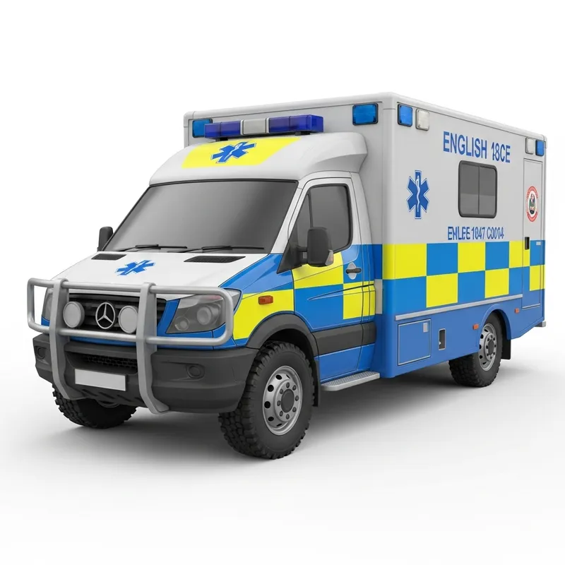 3D Printable STL File of English Ambulance 3D Printable STL File of English Ambulance