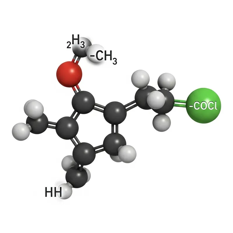 Organic Compound Structure: 3-Methyhexanoyl Chloride