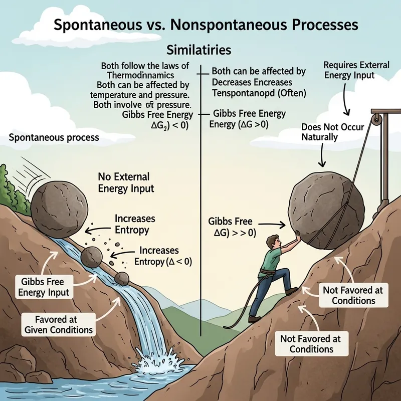Spontaneous vs Nonspontaneous Processes: Complete Analysis Spontaneous vs Nonspontaneous Processes: Complete Analysis