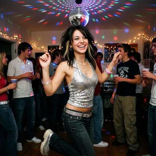 2000s Party Aesthetic: Sparkly Top Celebration