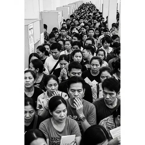 Philippines Election: A Black and White Editorial Scene