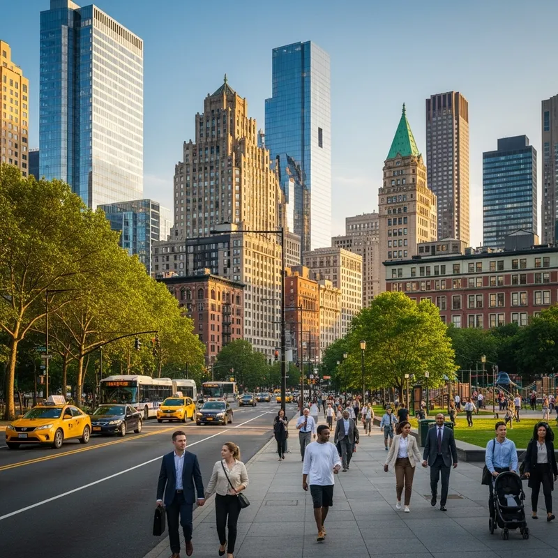 Diverse Cityscape: Stunning Skyscrapers & Vibrant Streets Diverse Cityscape: Stunning Skyscrapers & Vibrant Streets