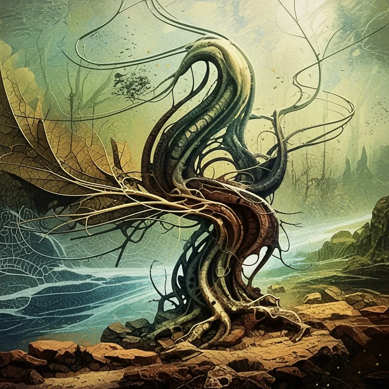 Nature Abstract: Fluid Organic Composition