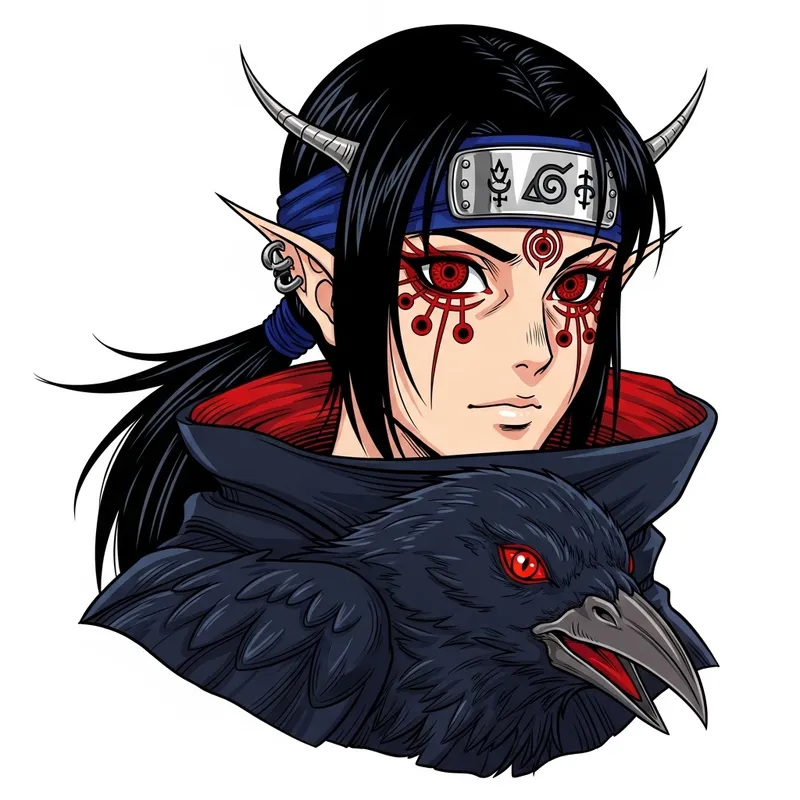 Itachi Uchiha in Studio Ghibli Style Art
