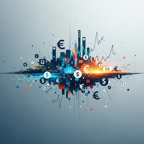 Dynamic Trading Illustration - Vibrant Financial Data Motion