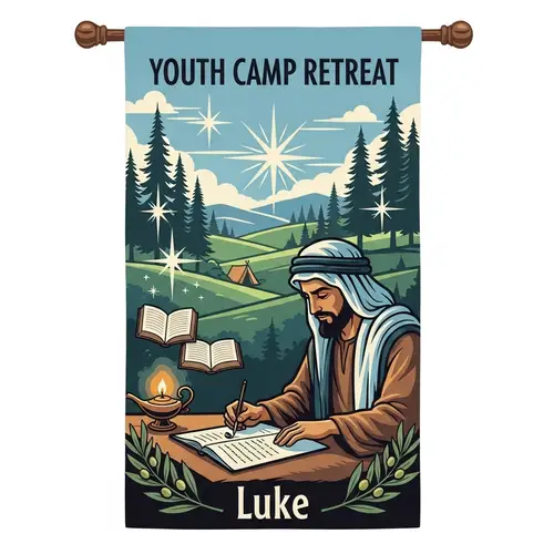 Luke Youth Camp Retreat Flag | Inspirational Bible Theme