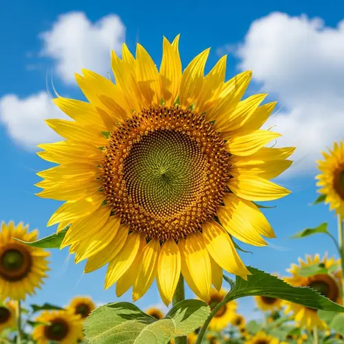 Vibrant Sunflower Blooming in Summer Sunlight