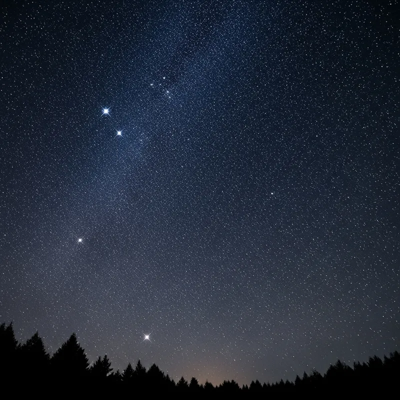 Mystical Night Sky Art: Whimsical Starry Scene