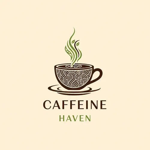 Caffeine Haven: Modern & Cozy Coffee Shop Logo Design