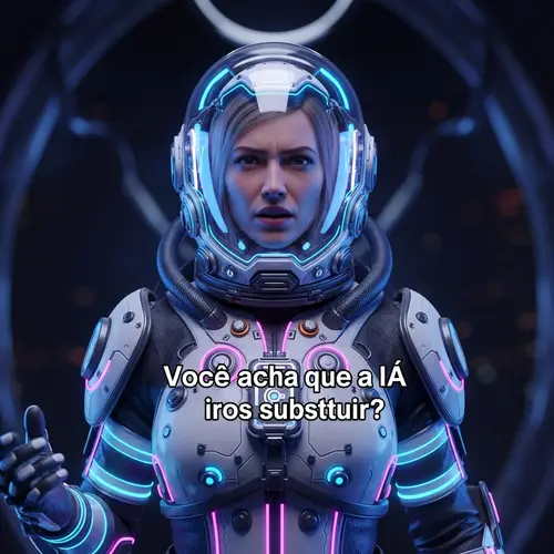 Futuristic Astronaut in Advanced Technology Setting