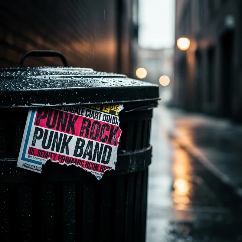 Gritty Urban Flyers in Trash: Street Noir Photography