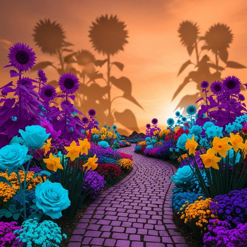 Surreal Flowers: A Dreamlike Landscape