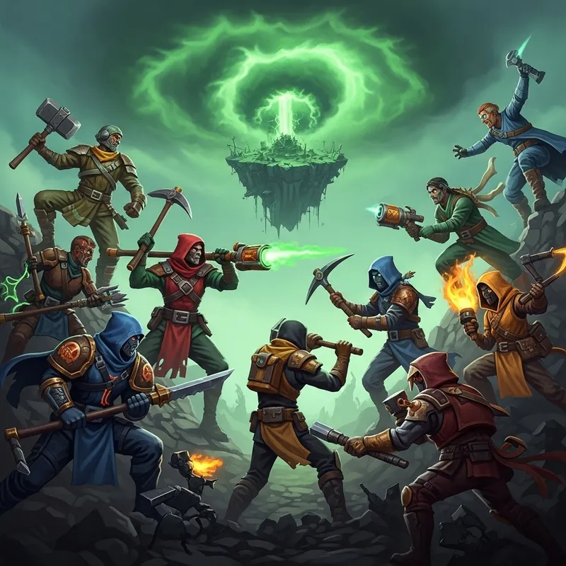 Epic Fortnite Characters Battle on Dynamic Landscape