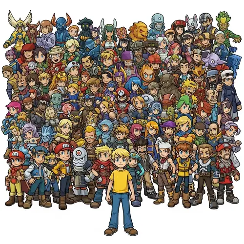 Diverse Computer Game Characters with a Blond Boy | Website