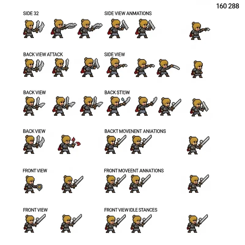 Create Dungeons and Dragons Pixel Art Character Sprite Sheet Create Dungeons and Dragons Pixel Art Character Sprite Sheet