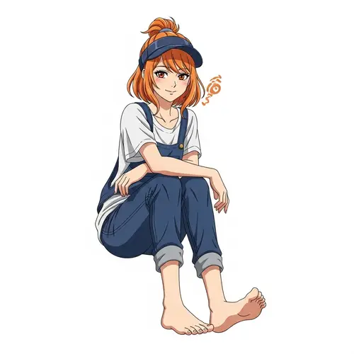 Female Character with Orange Hair | Casual Outfit