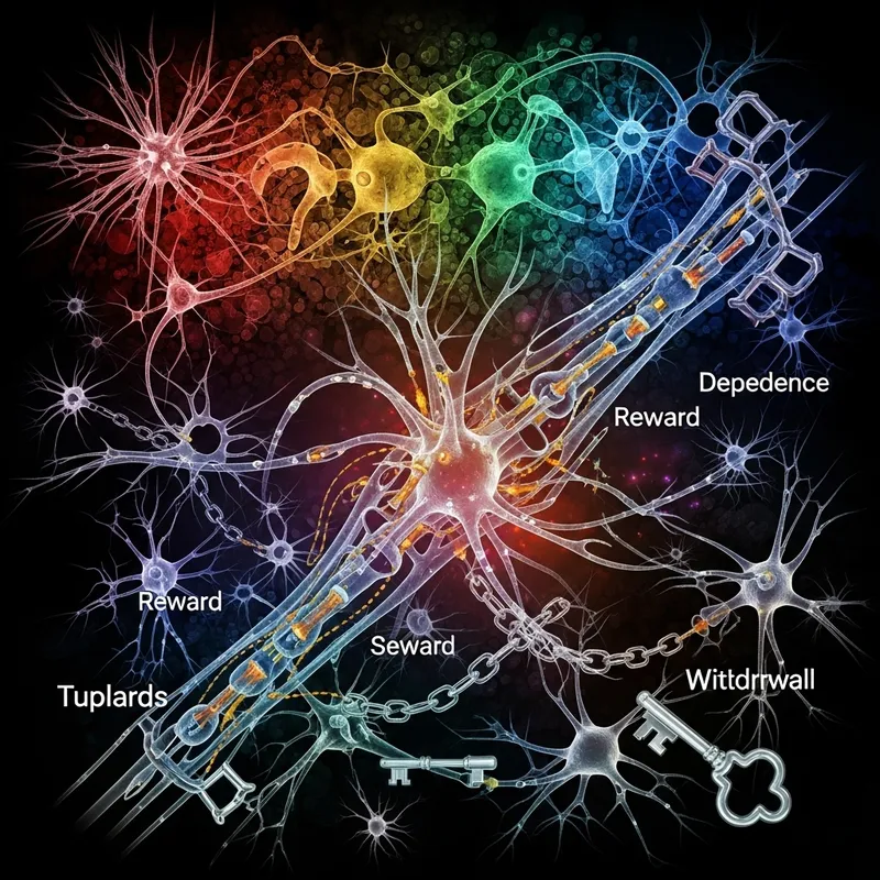 Neurobiology of Addiction: Colorful Abstract Representation