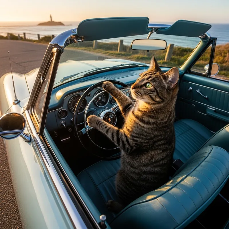 Cat in Car: Adorable Moments