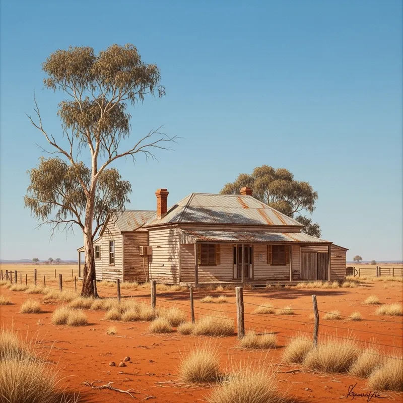 Rustic Farmhouse in the Australian Outback
