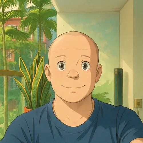 Whimsical Ghibli Style Portrait of a Man