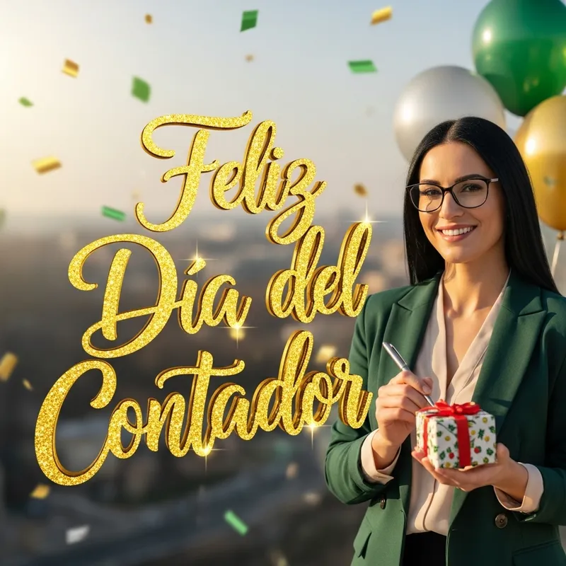 Celebrate Accountant's Day with Elegant Black-Haired Woman