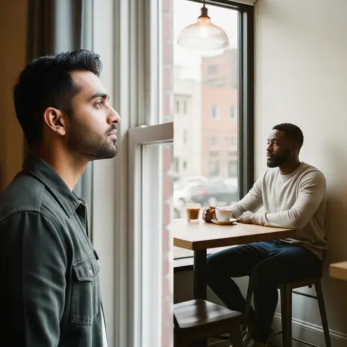 Tender Long-Distance Gay Relationship Photo Inspired by Nan Goldin