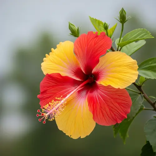Vibrant Hibiscus Flower - Bunga Sepatu in Indonesia