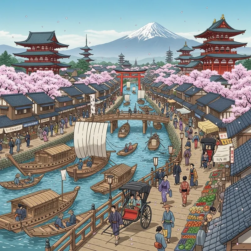 Tokyo in Edo Period: Sumida River Daily Life Tokyo in Edo Period: Sumida River Daily Life