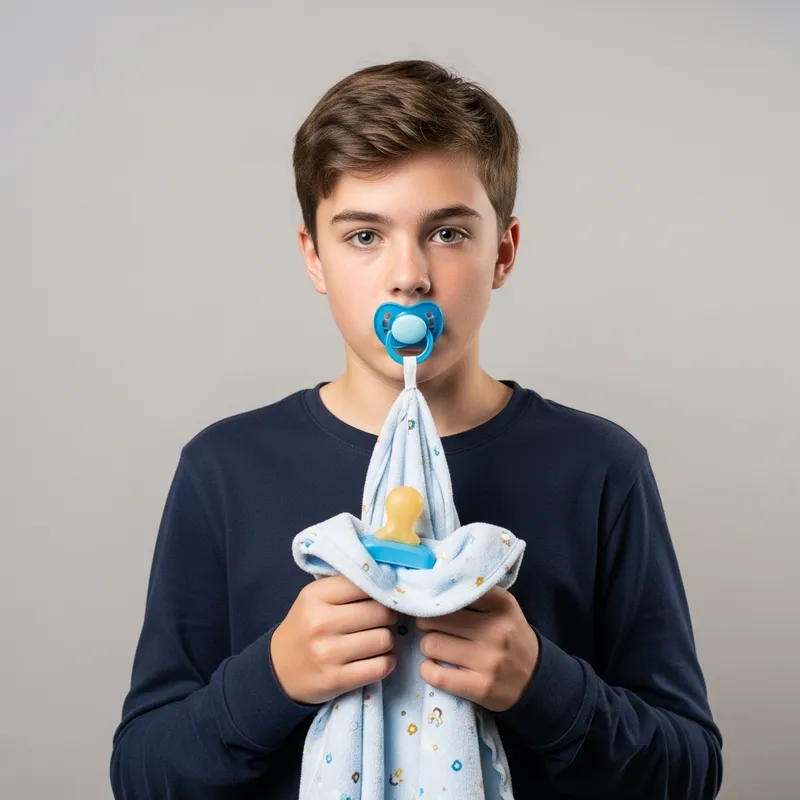 Thoughtful Moments: A Teen with a Pacifier