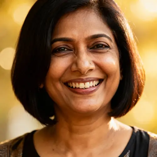 Charming Indian Woman Radiating Joy and Warmth