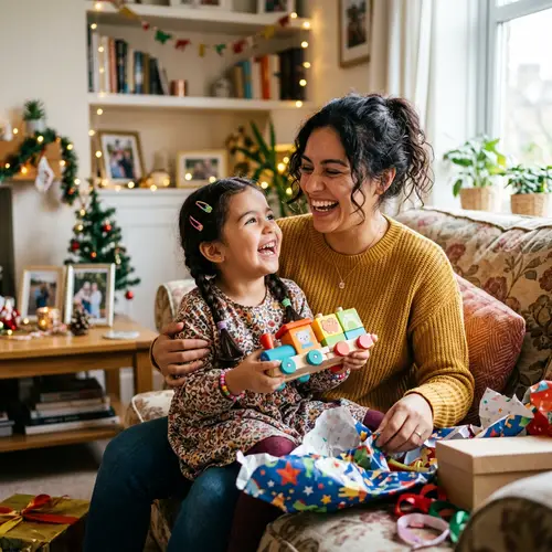 Heartwarming Family Moment: Mother & Daughter Unwrap a Gift