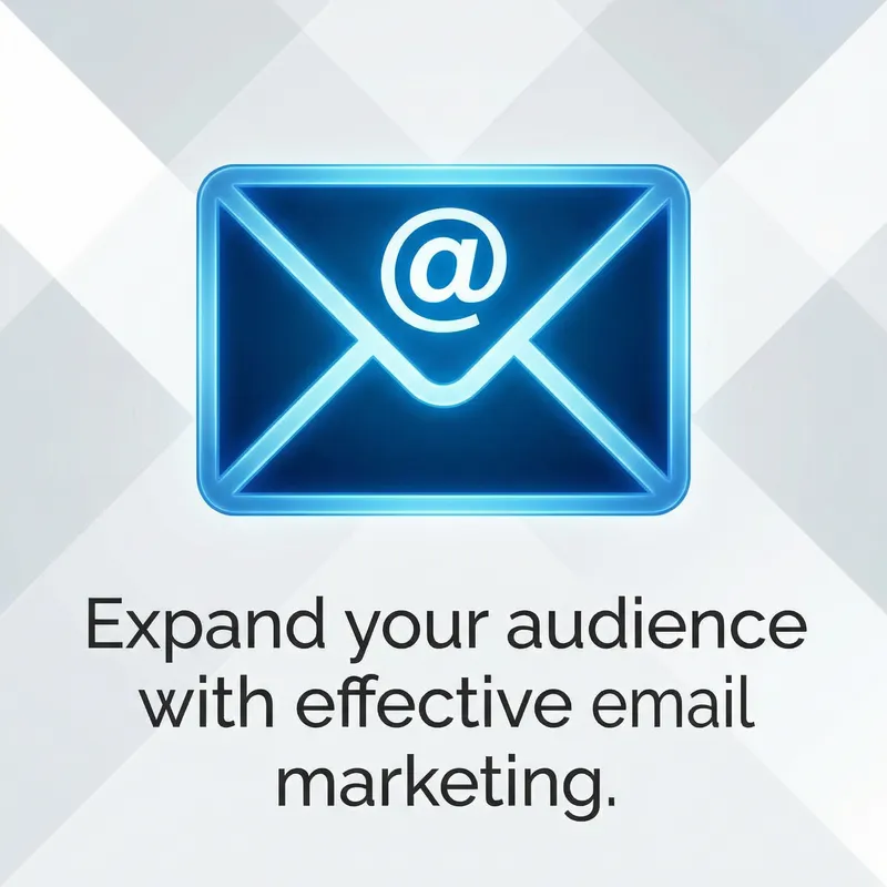 Professional Email Marketing Icon & Text | Expand Your Audience