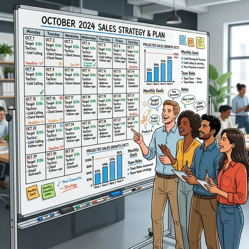 Strategic Monthly Sales Plan with Diverse Team Collaboration