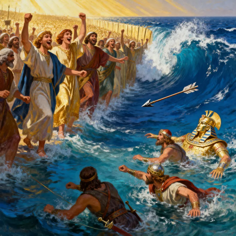Israelites Escape: Red Sea Miracle Unfolds