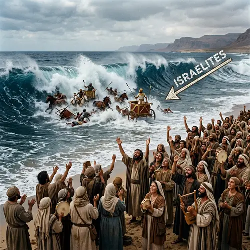 Israelites Escape: Red Sea Miracle Unfolds