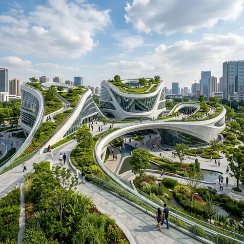 Modern Curved Building Inspired by Zaha Hadid