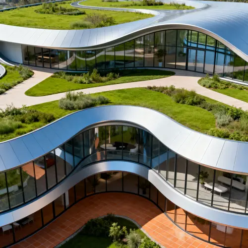 Modern Curved Building Inspired by Zaha Hadid