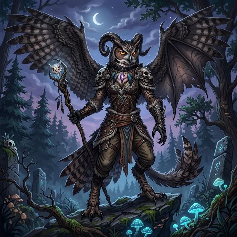 Owl Demon Fursona - Unique Character Design