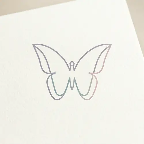 Butterfly-Inspired 'W' Minimalist Logo Design