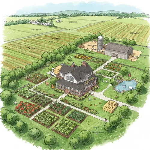 Homestead Farm Blueprint with 3 Bedroom House