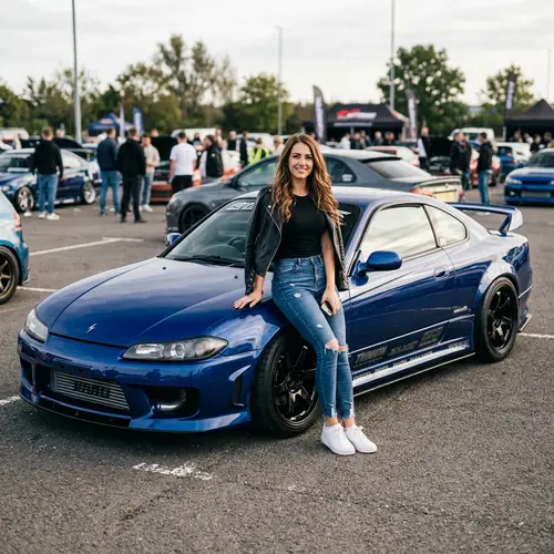 Single Guy with a Beautiful Woman in a Tuned Car