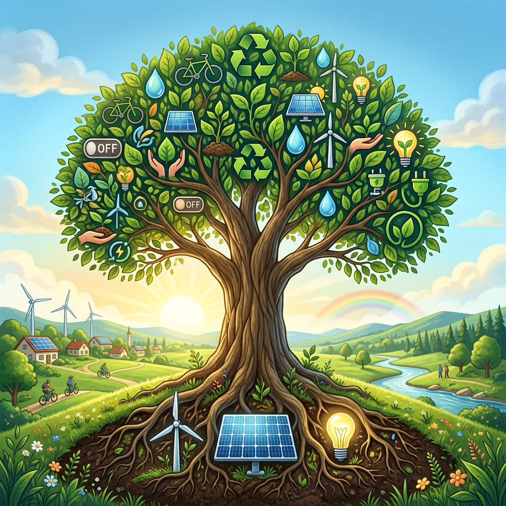 Symbolic Tree of Unity: Embodying Conservation and Energy