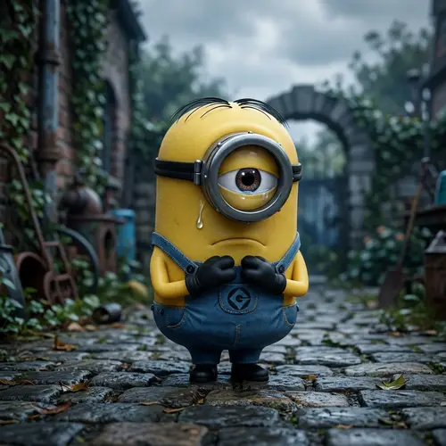 Sad Minion Character from Despicable Me: Expressing Melancholy
