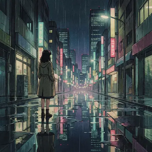 Vinyl Shadows: Nostalgic Japanese Anime Album Art