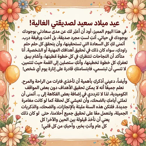 Happy Birthday Card for My Dear Friend