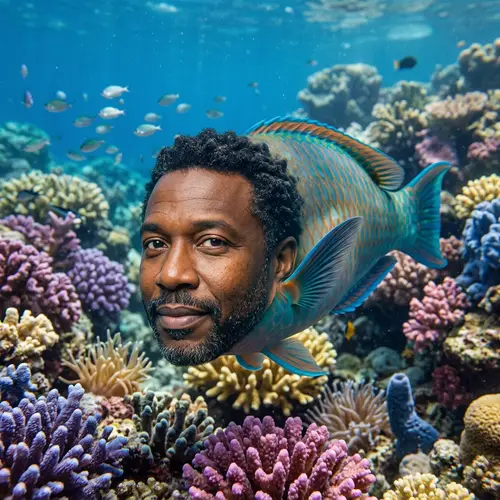 Unique Art: Fish with a Black Man's Face