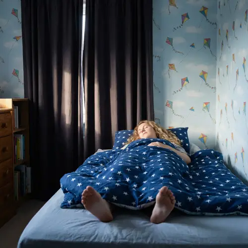 Peaceful Morning Sleep of a 25-Year-Old Woman