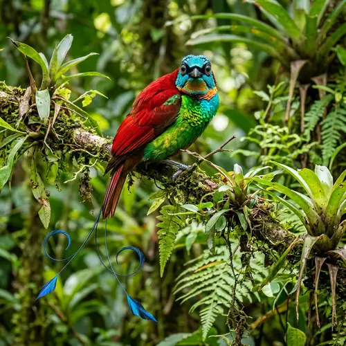 Bird of Paradise with Big Eyes: Nature's Vibrant Wonder