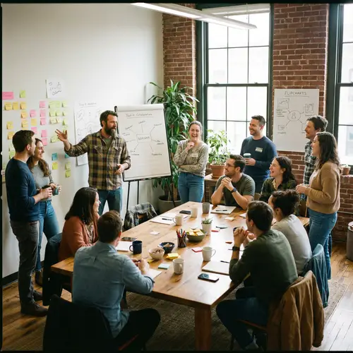 Workshop in a Conference Room with Grounded People